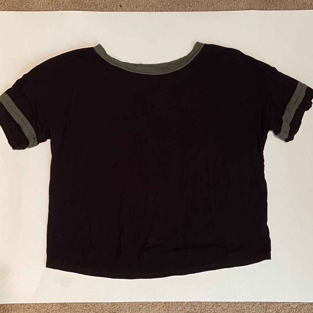 super soft black and green Me to We t-shirt